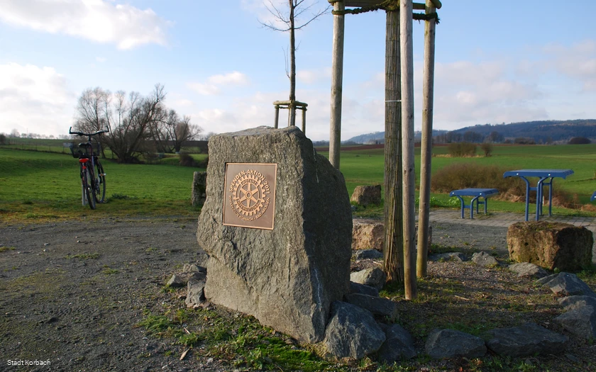 Radrastplatz zwischen Korbach und Berndorf