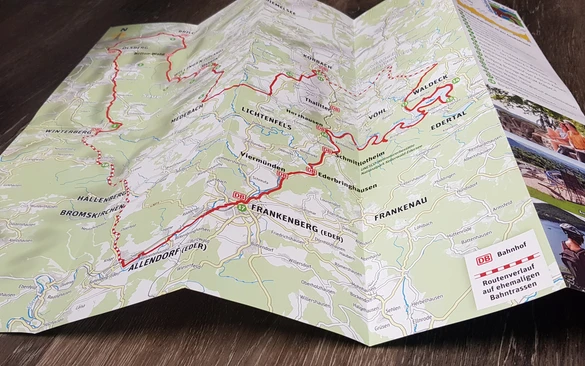 Übersichtskarte der GeoRadroute Ruhr-Eder