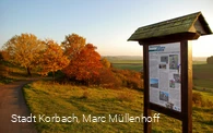 Infotafel Marbeckhänge Herbst
