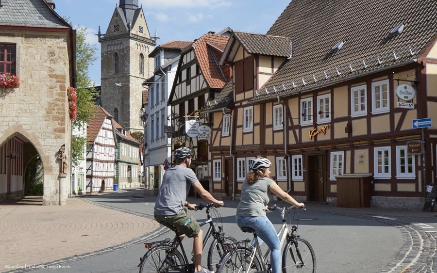 Radfahrer Altstadt Korbach Georadroute