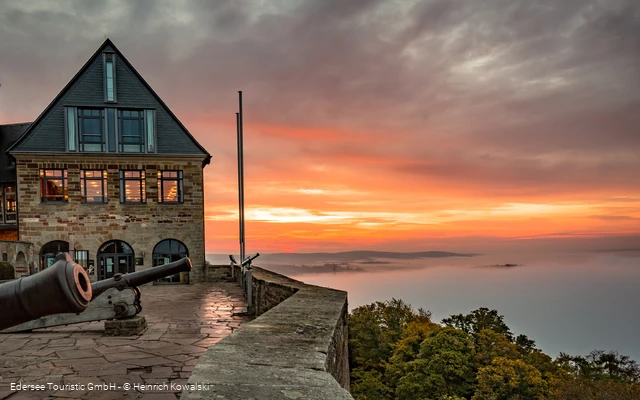 Uitzicht vanaf kasteel Waldeck over de Edersee