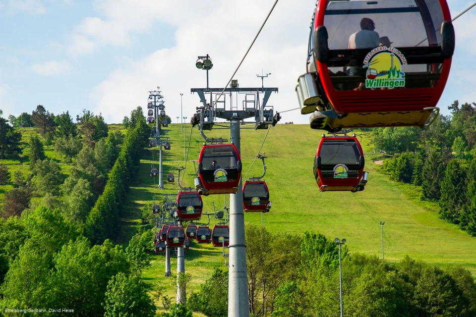 Ettelsberg-Seilbahn aus Richtung Talstation